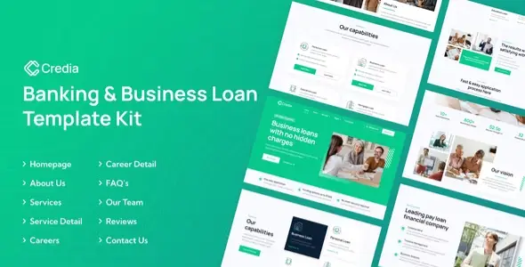 Credia Banking & Business Loan Elementor Template Kit