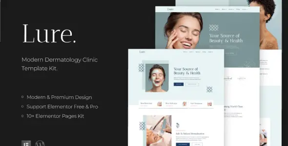 Lure – Modern Dermatology Elementor Template Kit